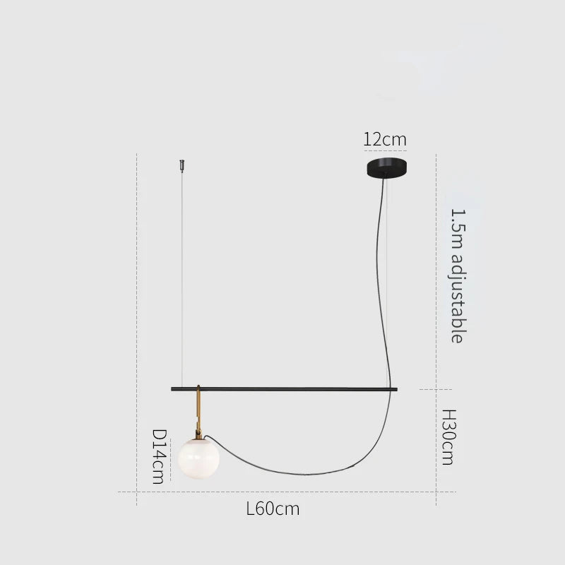 Luminária - Lustre Bola Minimalista