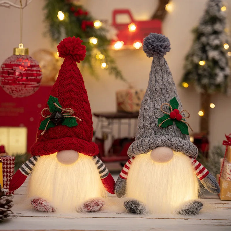 Natal - Gnomos em Peluche com LED