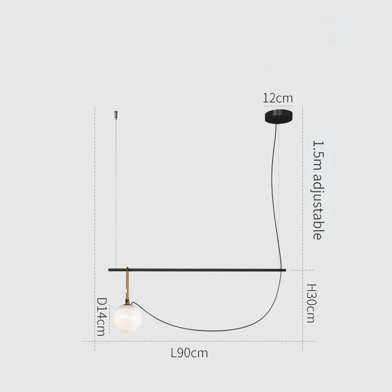 Luminária - Lustre Bola Minimalista