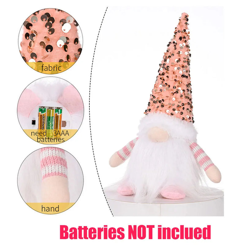 Natal - Gnomos em Peluche com LED