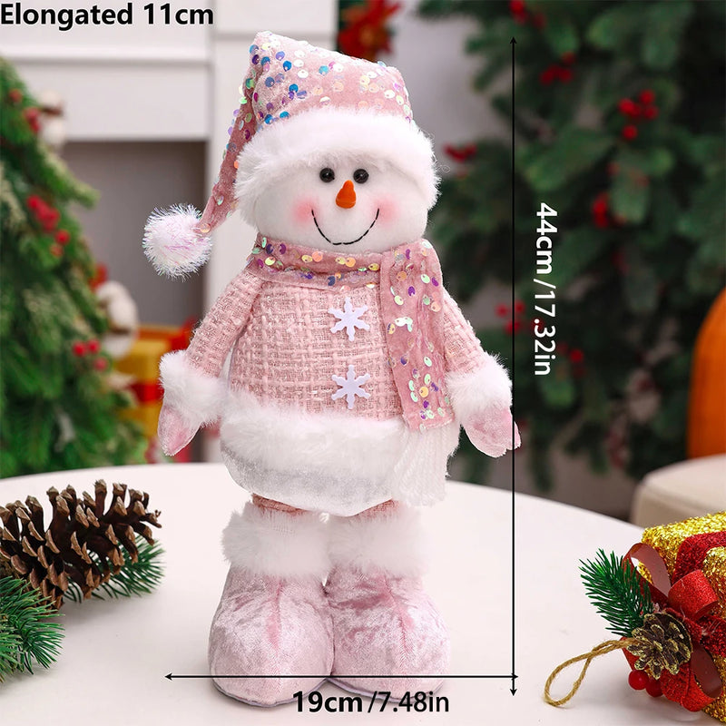 Natal - Bonecos de Neve com Lantejoulas