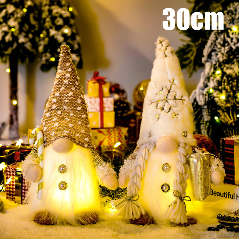 Natal - Gnomos em Peluche com LED