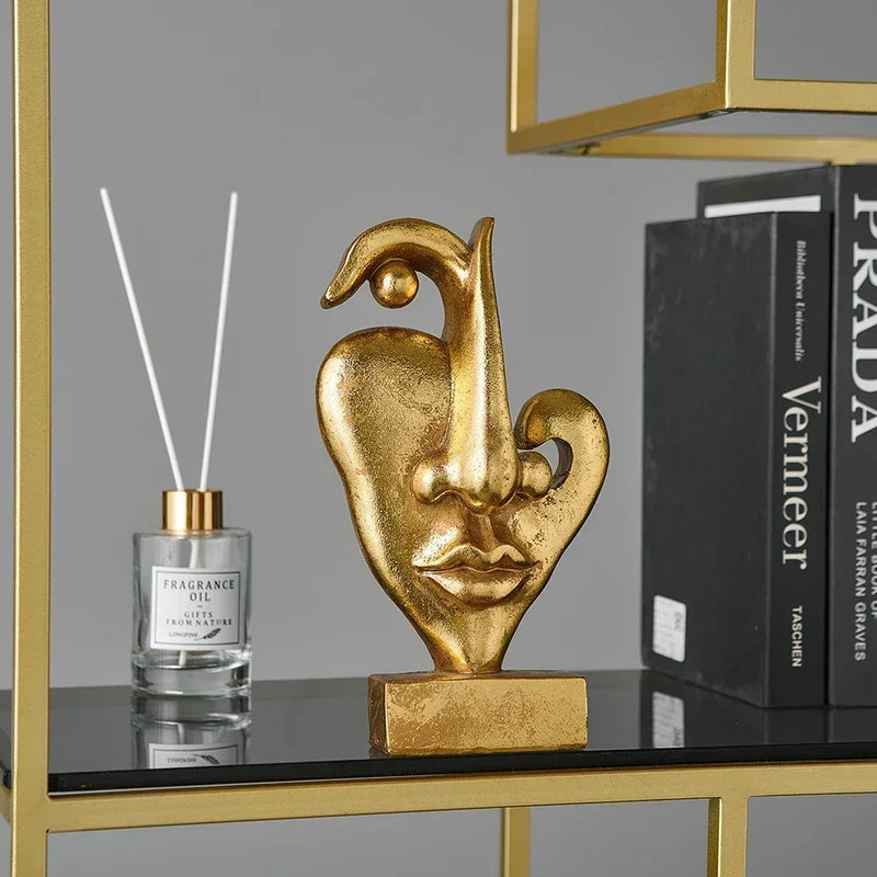 Rosto dourado - Abstrato