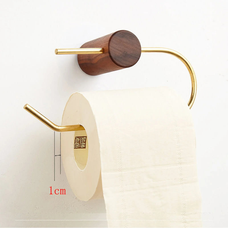 Suporte para papel higiênico em Madeira