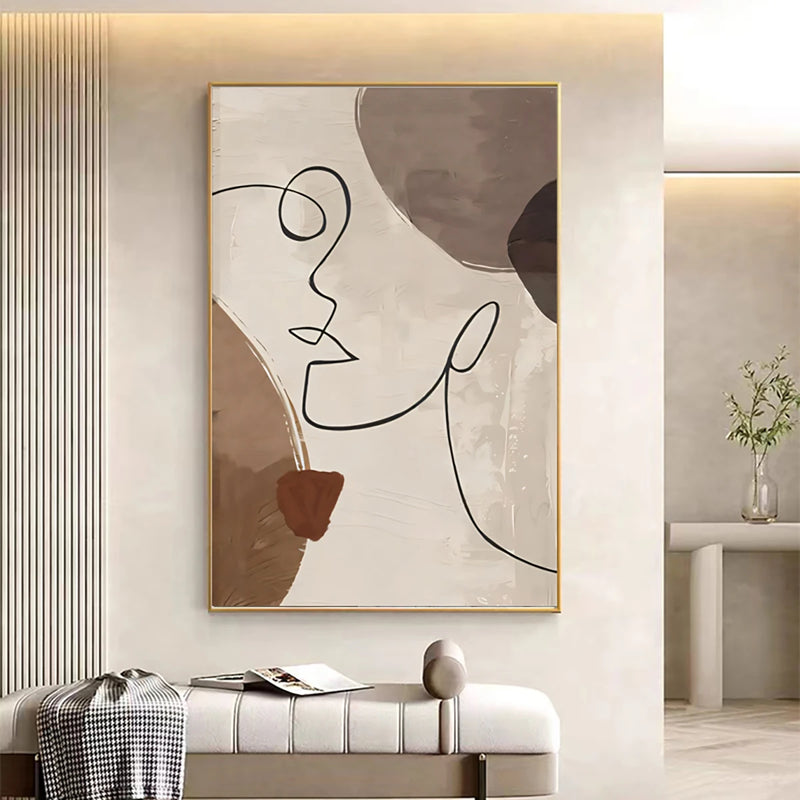 Poster - Linhas menina abstrato