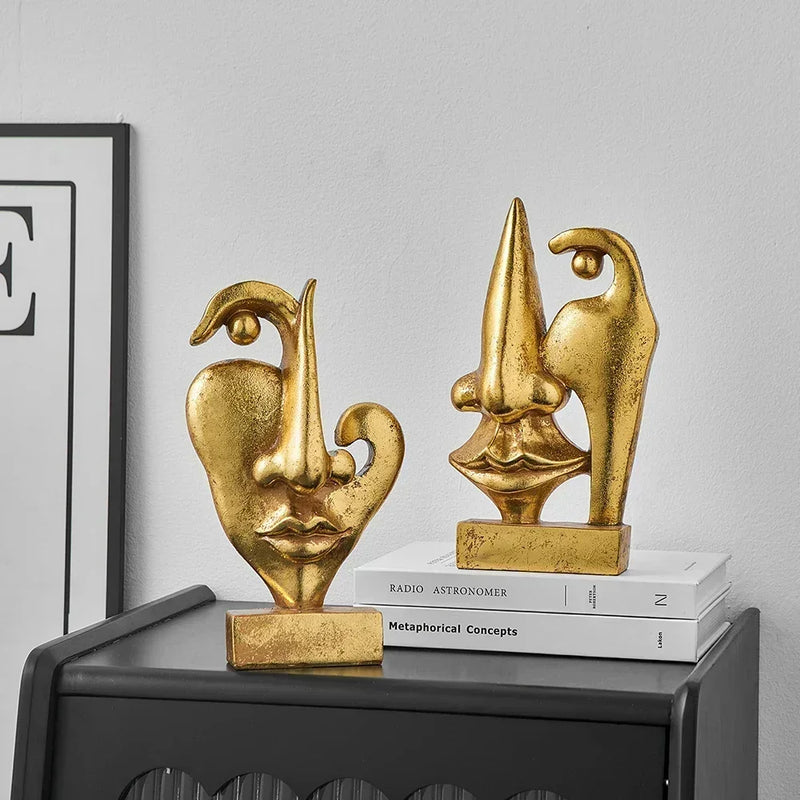 Rosto dourado - Abstrato