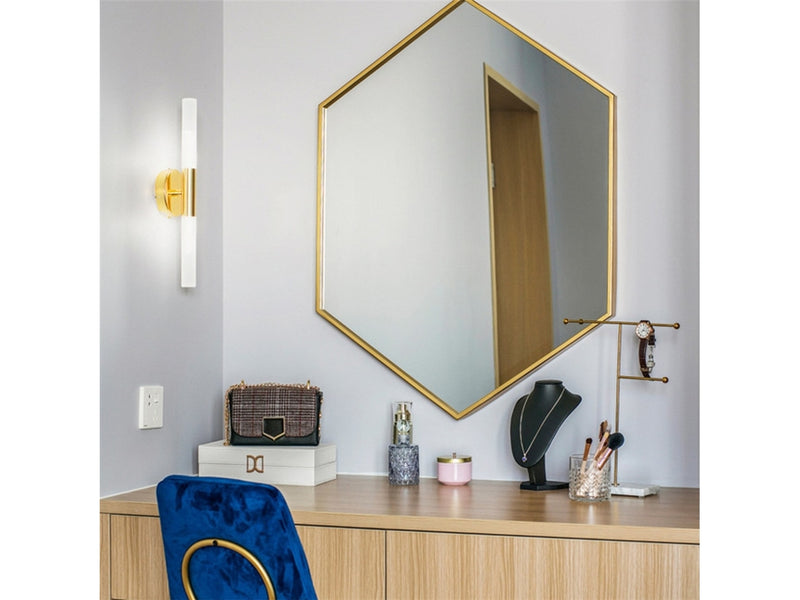 Luminária de parede em vidro com tira LED, modelo G9, ideal para quartos, salas de estar e hotéis.