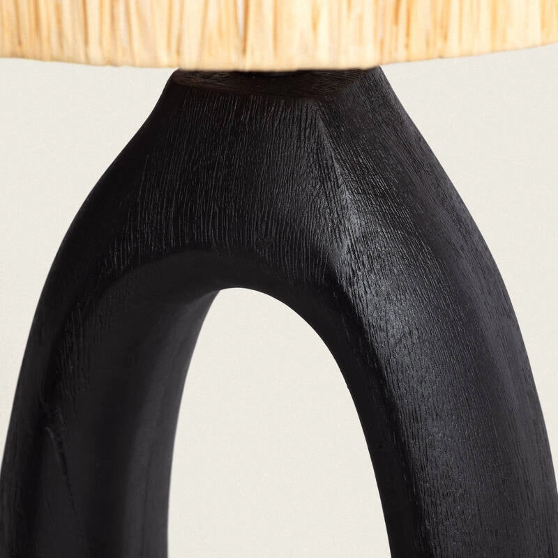 Candeeiro de Mesa Madeira Elegance Black