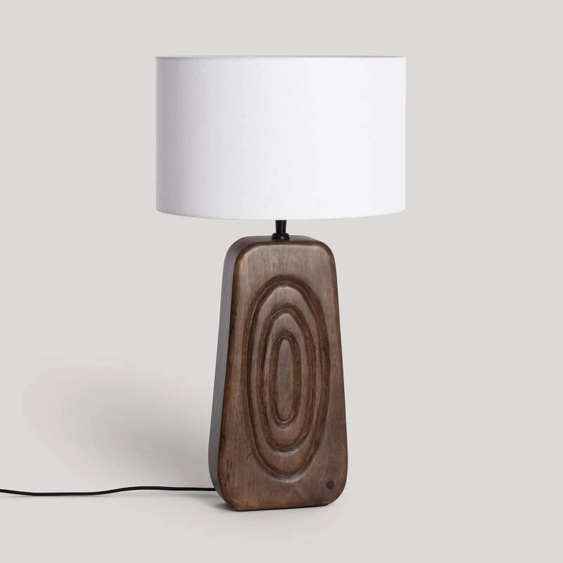 Candeeiro de Mesa Ishana em Madeira ILUZZIA